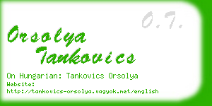 orsolya tankovics business card
